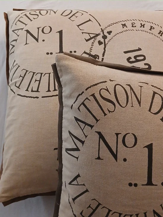 French Script Pillow Set - Picture 6 of 11